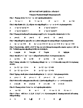 50 câu hỏi Đề thi thử THPT quốc gia năm 2017 môn Toán